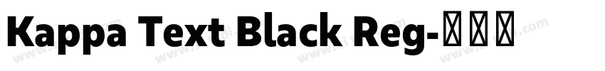 Kappa Text Black Reg字体转换